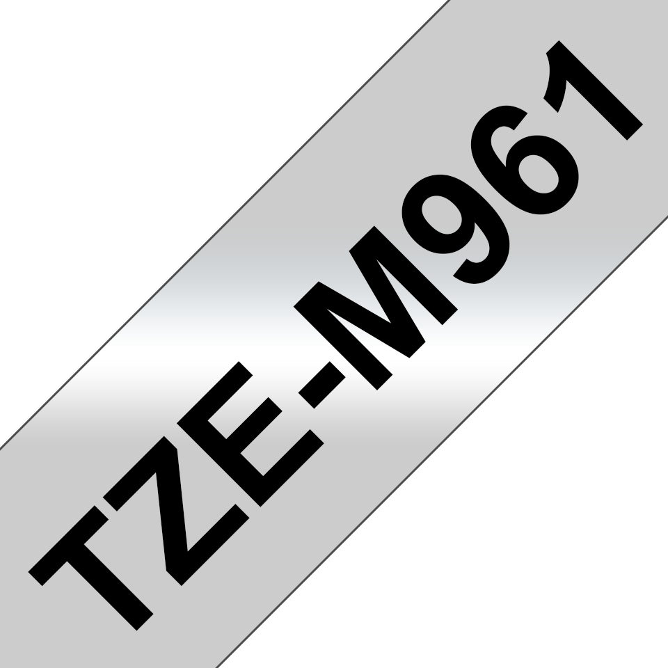 [TZEM961] Brother Schriftband laminiert matt TZe-M961 / TZEM961, schwarz auf silber matt, 36 mm x 8 m