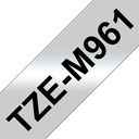 Brother TZe-M961 / TZEM961 matte laminated tape, black on matte silver, 36 mm x 8 m