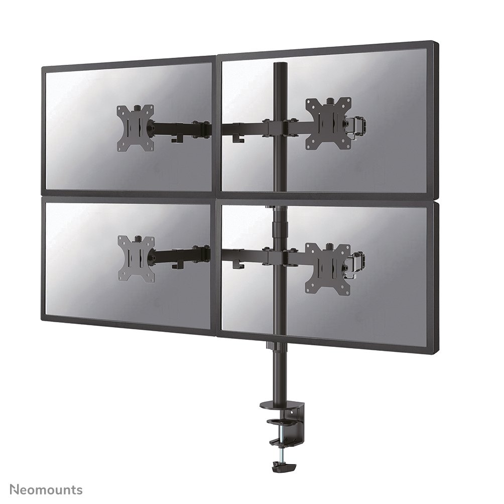 [FPMAD550D4BLACK] Neomounts FPMA-D550D4BLACK Monitorarm, 13 bis 32 Zoll, bis 6 kg, 4 Bildschirme, VESA 75x75 bis 100x100