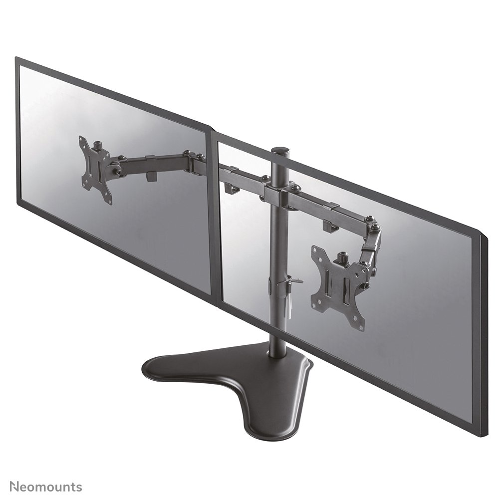 Neomounts FPMA-D550DDBLACK Monitorständer, 10 bis 32 Zoll, bis 8 kg, 2 Bildschirme, VESA 75x75 bis 100x100