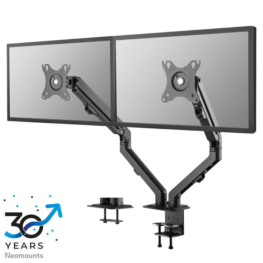 [FPMAD650DBLACK] Neomounts FPMA-D650DBLACK monitor arm, 17 to 27 inch, up to 7 kg, 2 screens, VESA 75x75 to 100x100