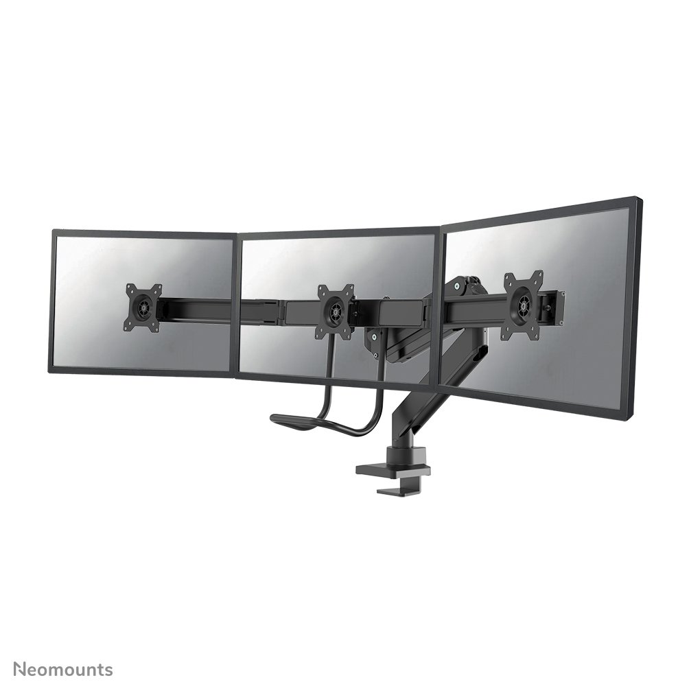 Neomounts NM-D775DX3BLACK Monitorarm, 17 bis 27 Zoll, bis 6 kg, 3 Bildschirme, VESA 75x75 bis 100x100