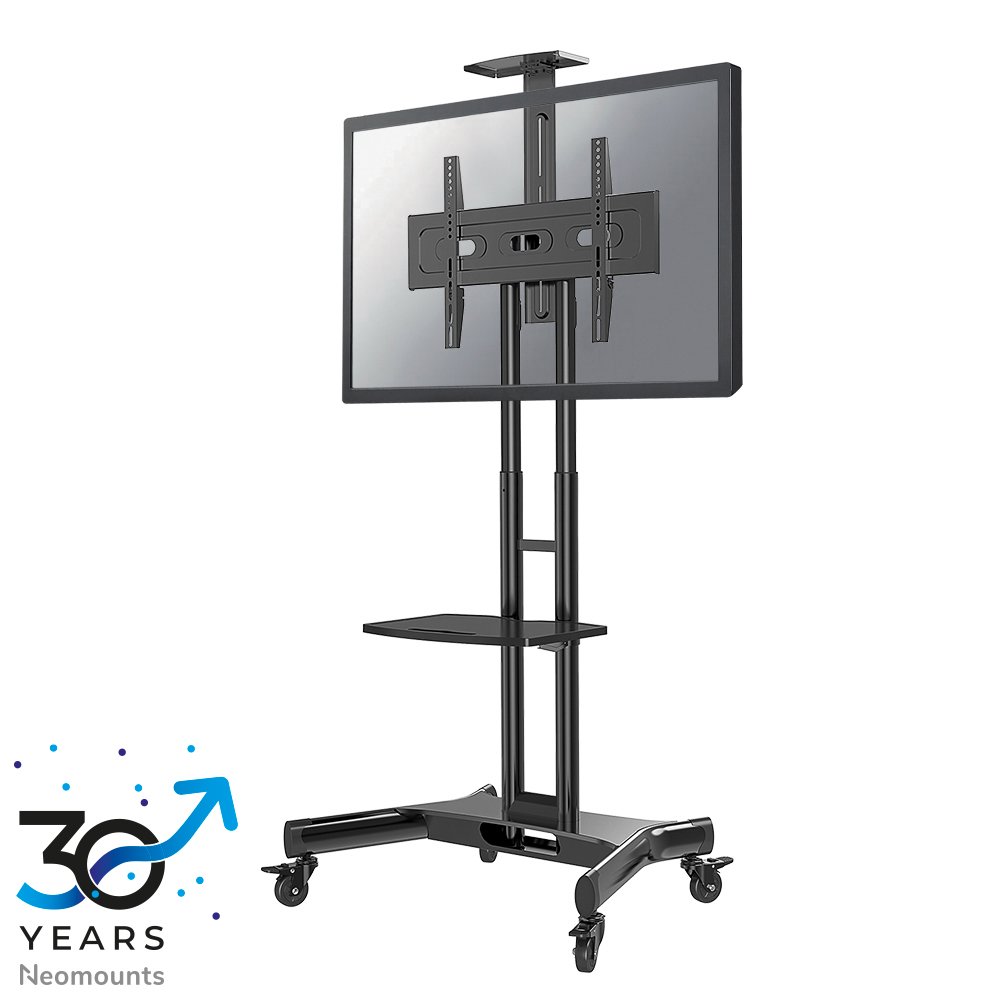[NMM1700BLACK] Neomounts NM-M1700BLACK Display-Rollwagen, 32 bis 75 Zoll, bis 50 kg, VESA 200x200 bis 600x400, Fixiert