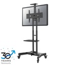 Chariot mobile pour écran Neomounts NM-M1700BLACK, 32 à 75 pouces, jusqu'à 50 kg, VESA 200x200 à 600x400, fixé