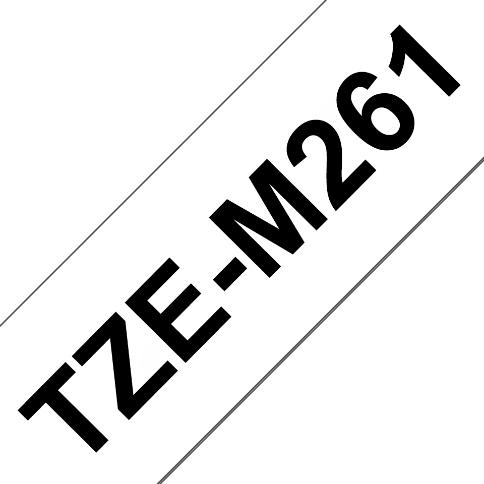 [TZEM261] Brother TZe-M261 / TZEM261 matte laminated tape, black on matte white, 36 mm x 8 m