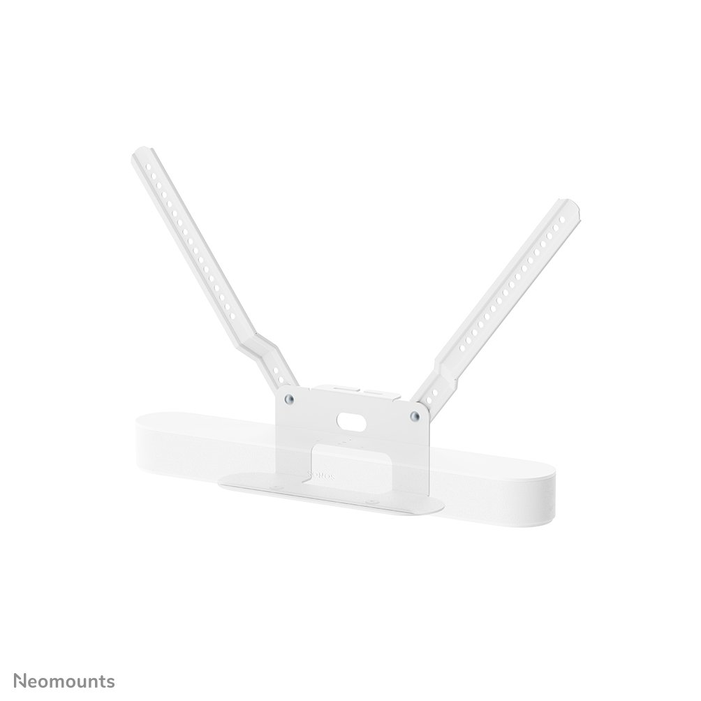 Support pour barre de visioconférence Neomounts AV35-726WH1, 75 pouces, jusqu'à 5 kg, VESA 200x200 à 600x400, fixé