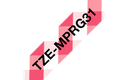 Brother Schriftband gemustert TZe-MPRG31 / TZEMPRG31, schwarz auf Vichy-Muster rot, 12 mm x 4 m