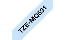 Ruban pastel Brother TZe-MQ531 / TZEMQ531, noir sur bleu pastel, 12 mm x 4 m