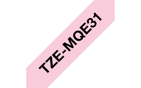 [TZEMQE31] Brother TZe-MQE31 / TZEMQE31 pastel tape, black on pastel pink, 12 mm x 4 m