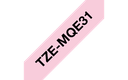 Brother TZe-MQE31 / TZEMQE31 pastel tape, black on pastel pink, 12 mm x 4 m