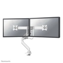 Bras support d'écran Neomounts DS75-450WH2, 17 à 32 pouces, jusqu'à 8 kg, 2 écrans, VESA 75x75 à 100x100
