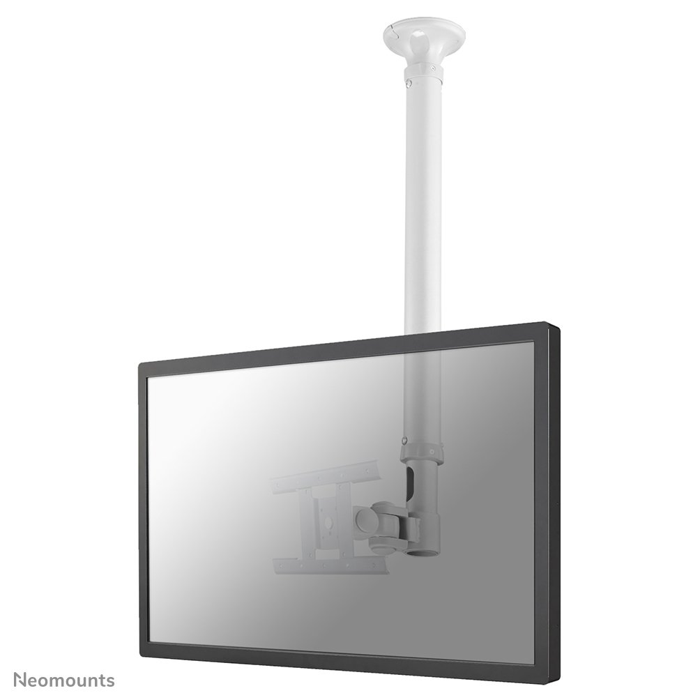 [FPMAC100WHITE] Neomounts FPMA-C100WHITE Deckenhalterung, 10 bis 30 Zoll, bis 12 kg, VESA 75x75 bis 200x100, Neigen, Rotieren, Schwenken