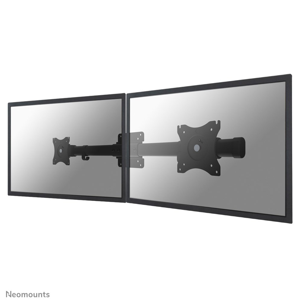 [FPMACB100BLACK] Neomounts FPMA-CB100BLACK Schreibtisch-Zubehör, 10 bis 27 Zoll, bis 10 kg, 2 Bildschirme, VESA 75x75 bis 100x100