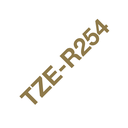 Brother TZe-R254 / TZER254 satin ribbon, gold on white, 24 mm x 4 m