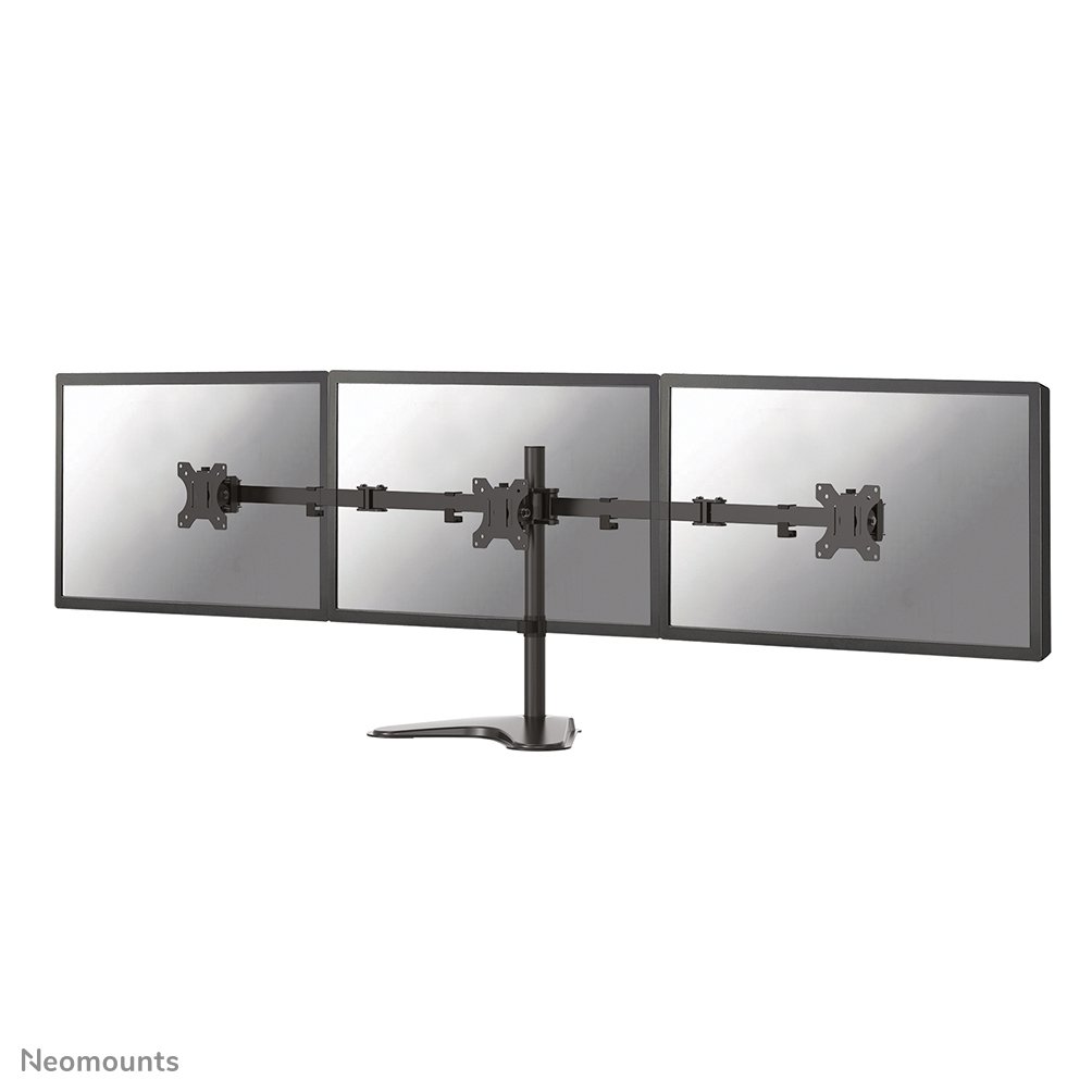 Neomounts FPMA-D550DD3BLACK monitor stand, 13 to 27 inch, up to 6 kg, 3 screens, VESA 75x75 to 100x100