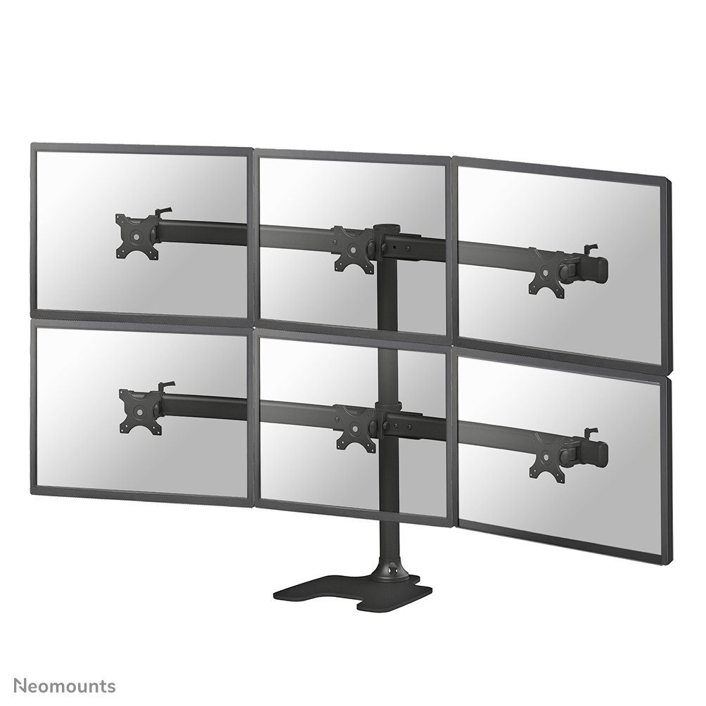 [FPMAD700DD6] Pied support d'écran Neomounts FPMA-D700DD6, 10 à 27 pouces, jusqu'à 8 kg, 6 écrans, VESA 75x75 à 100x100