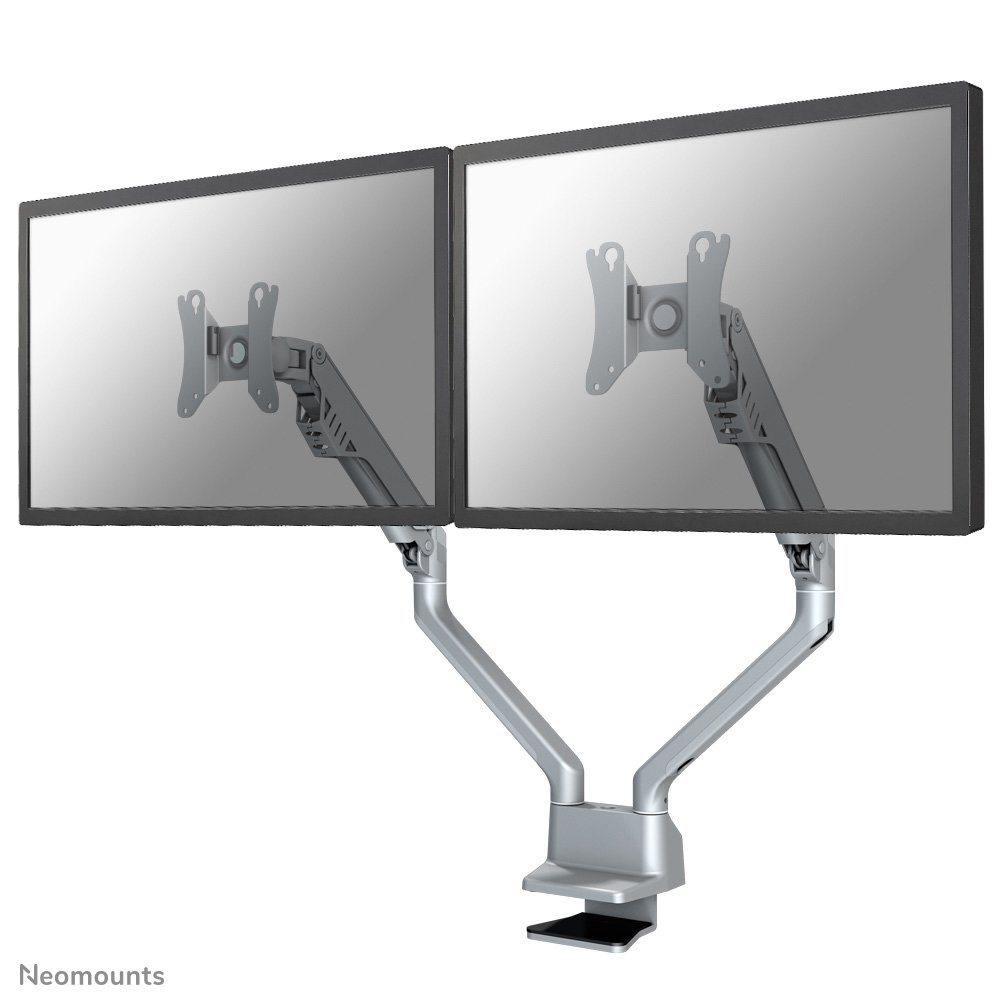 [FPMAD750DSILVER] Neomounts FPMA-D750DSILVER Monitorarm, 10 bis 32 Zoll, bis 8 kg, 2 Bildschirme, VESA 75x75 bis 100x100