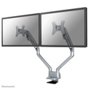 Bras support d'écran Neomounts FPMA-D750DSILVER, 10 à 32 pouces, jusqu'à 8 kg, 2 écrans, VESA 75x75 à 100x100