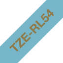 Brother Satinband TZe-RL54 / TZERL54, gold auf hellblau, 24 mm x 4 m