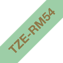 Brother Satinband TZe-RM54 / TZERM54, gold auf mintgrün, 24 mm x 4 m
