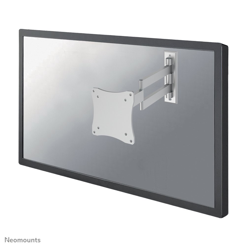Support mural pour écran Neomounts FPMA-W830, 10 à 27 pouces, jusqu'à 12 kg, VESA 75x75 à 100x100, inclinaison, tourner