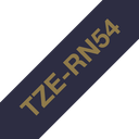 Brother TZe-RN54 / TZERN54 satin ribbon, gold on navy blue, 24 mm x 4 m