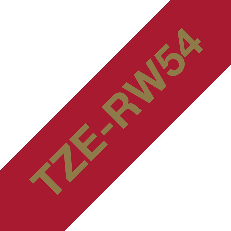 [TZERW54] Ruban satin Brother TZe-RW54 / TZERW54, doré sur bordeaux, 24 mm x 4 m
