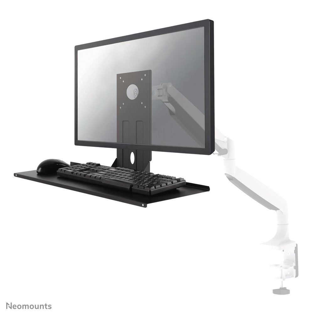 [KEYBV200BLACK] Neomounts KEYB-V200BLACK desk accessory, 32 inch, up to 2 kg, VESA 75x75 to 100x100, Fixed