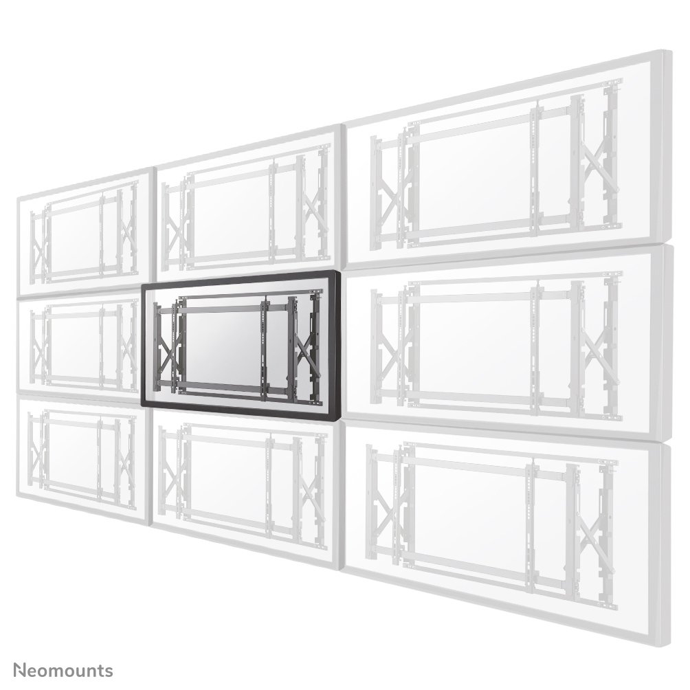 [LEDVW1750BLACK] Neomounts LED-VW1750BLACK Videowall-Halterung, 32 bis 55 Zoll, bis 35 kg, VESA 200x200 bis 600x400, Fixiert