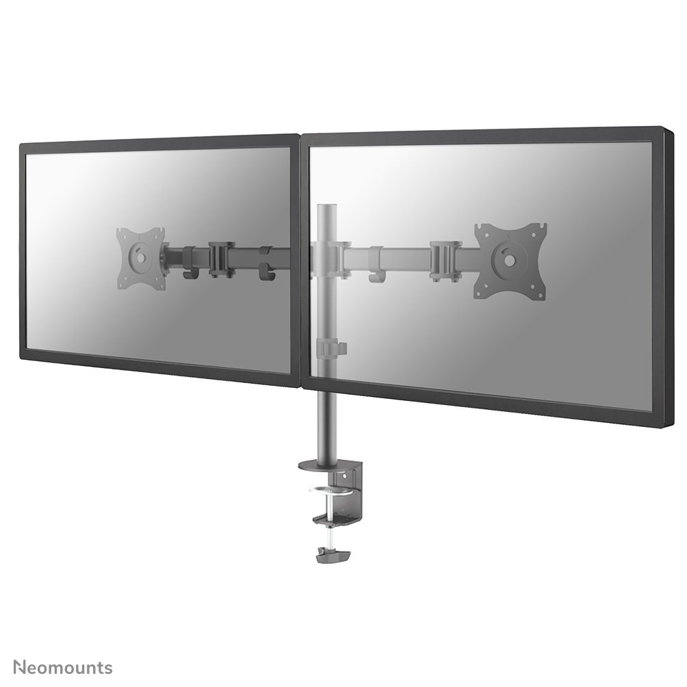 [NMD135DSILVER] Neomounts NM-D135DSILVER Monitorarm, 10 bis 27 Zoll, bis 8 kg, 2 Bildschirme, VESA 75x75 bis 100x100