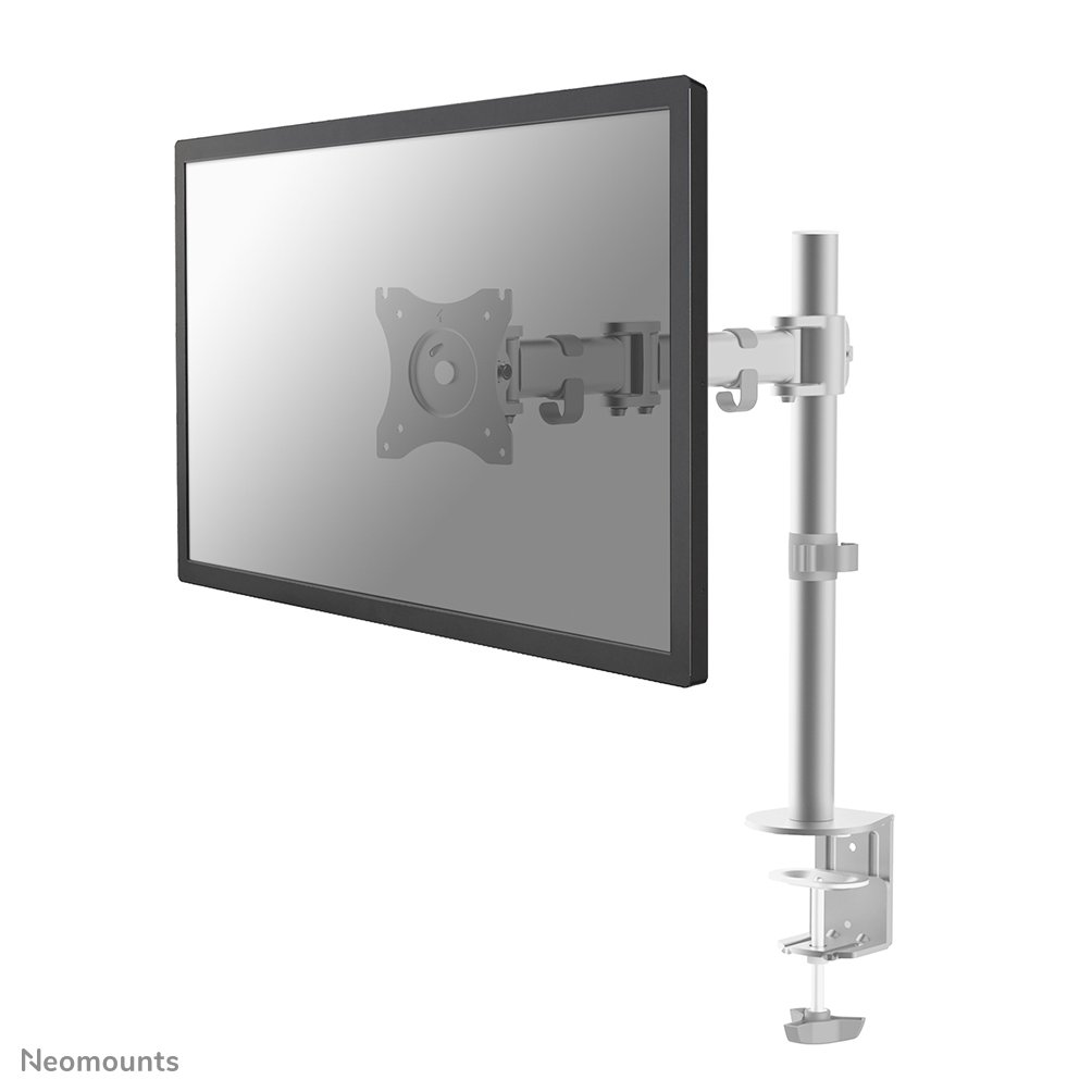 Neomounts NM-D135SILVER Monitorarm, 10 bis 30 Zoll, bis 8 kg, VESA 75x75 bis 100x100, Neigen, Rotieren, Schwenken