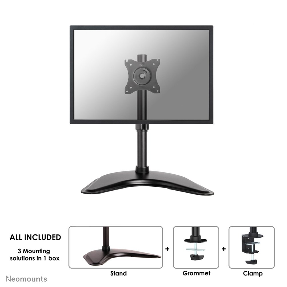 [NMD335BLACK] Neomounts NM-D335BLACK Monitorarm, 10 bis 30 Zoll, bis 10 kg, VESA 75x75 bis 100x100, Neigen, Rotieren, Schwenken