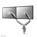 Neomounts NM-D750DSILVER Monitorarm, 10 bis 32 Zoll, bis 9 kg, 2 Bildschirme, VESA 75x75 bis 100x100