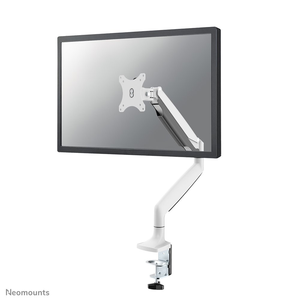 Neomounts NM-D750WHITE Monitorarm, 10 bis 32 Zoll, bis 9 kg, VESA 75x75 bis 100x100, Neigen, Rotieren, Schwenken