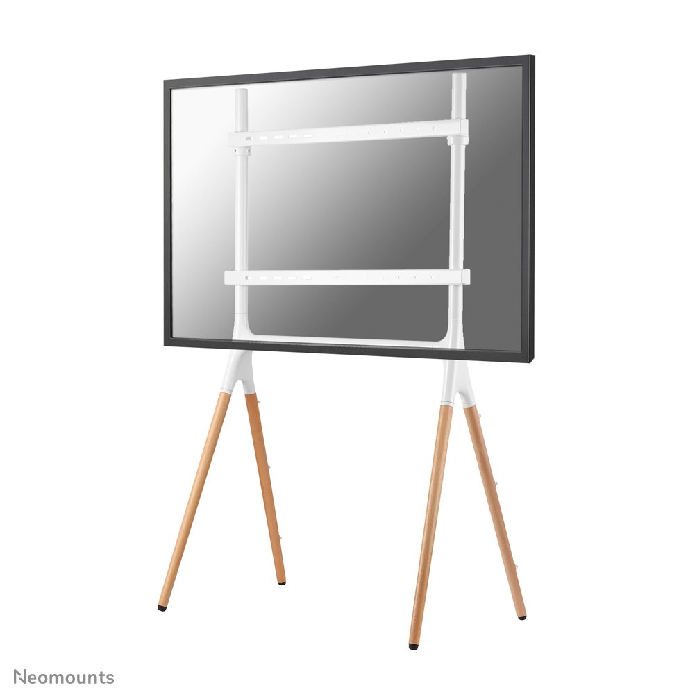 Support au sol pour écran Neomounts NM-M1000WHITE, 37 à 70 pouces, jusqu'à 40 kg, VESA 200x200 à 600x400