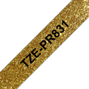 Brother TZe-PR831 / TZEPR831 premium laminated tape, black on gold, 12 mm x 8 m