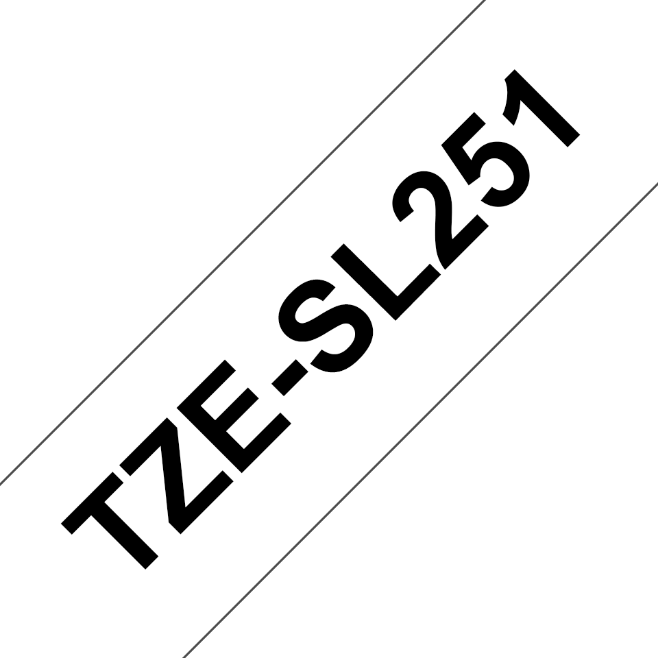 [TZESL251] Brother Selbstlaminierendes Schriftband TZe-SL251 / TZESL251, schwarz auf weiß, 24 mm x 8 m