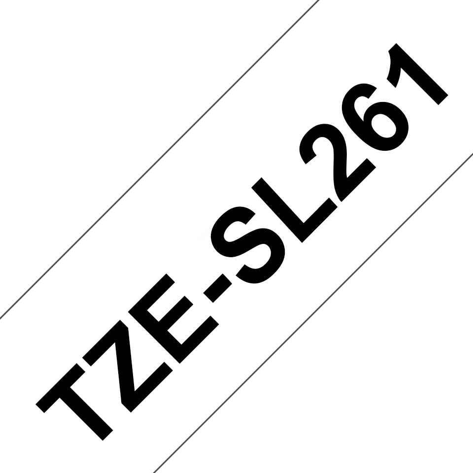 Brother TZe-SL261 / TZESL261 self-laminating tape, black on white, 36 mm x 8 m