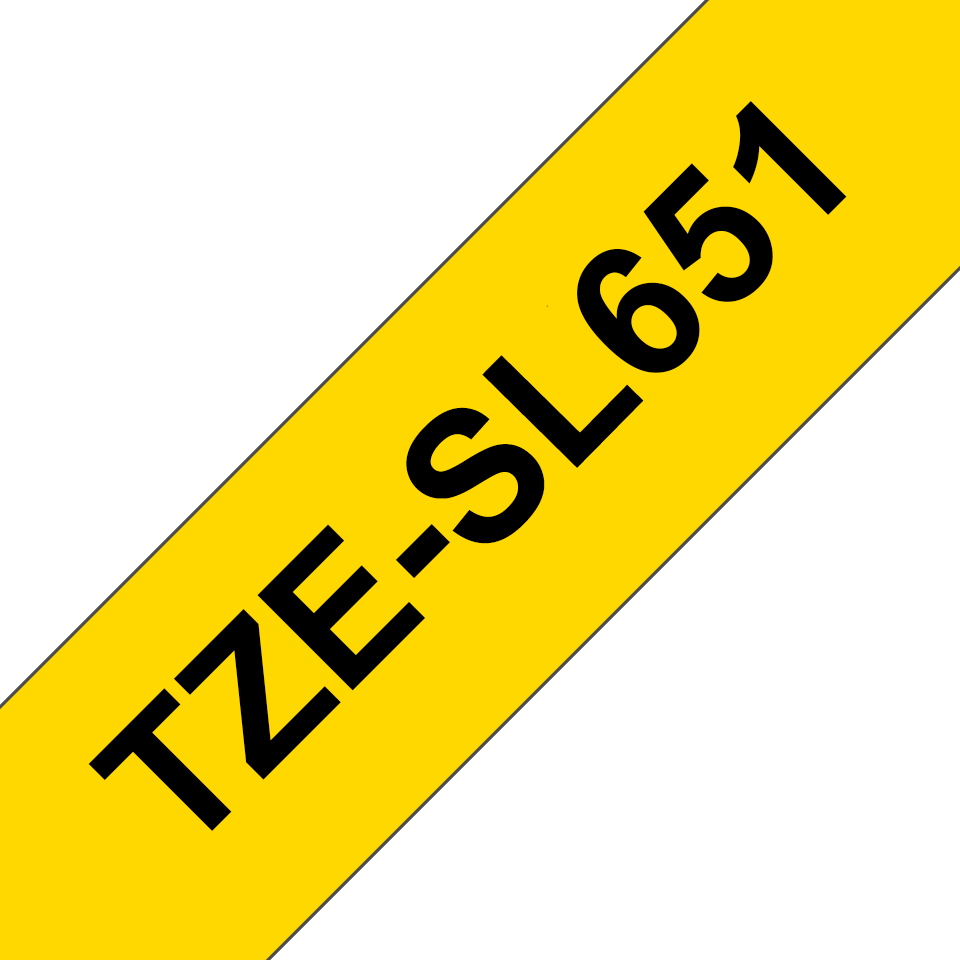 [TZESL651] Brother Selbstlaminierendes Schriftband TZe-SL651 / TZESL651, schwarz auf gelb, 24 mm x 8 m