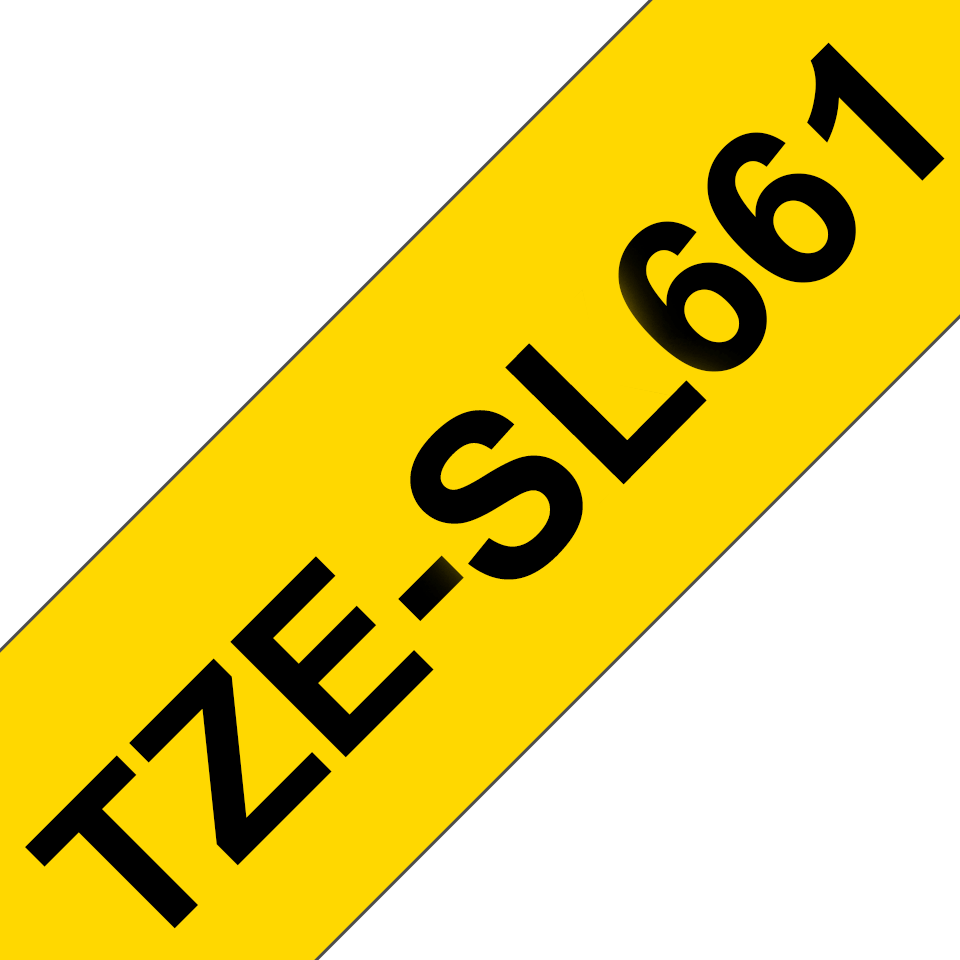 [TZESL661] Brother Selbstlaminierendes Schriftband TZe-SL661 / TZESL661, schwarz auf gelb, 36 mm x 8 m