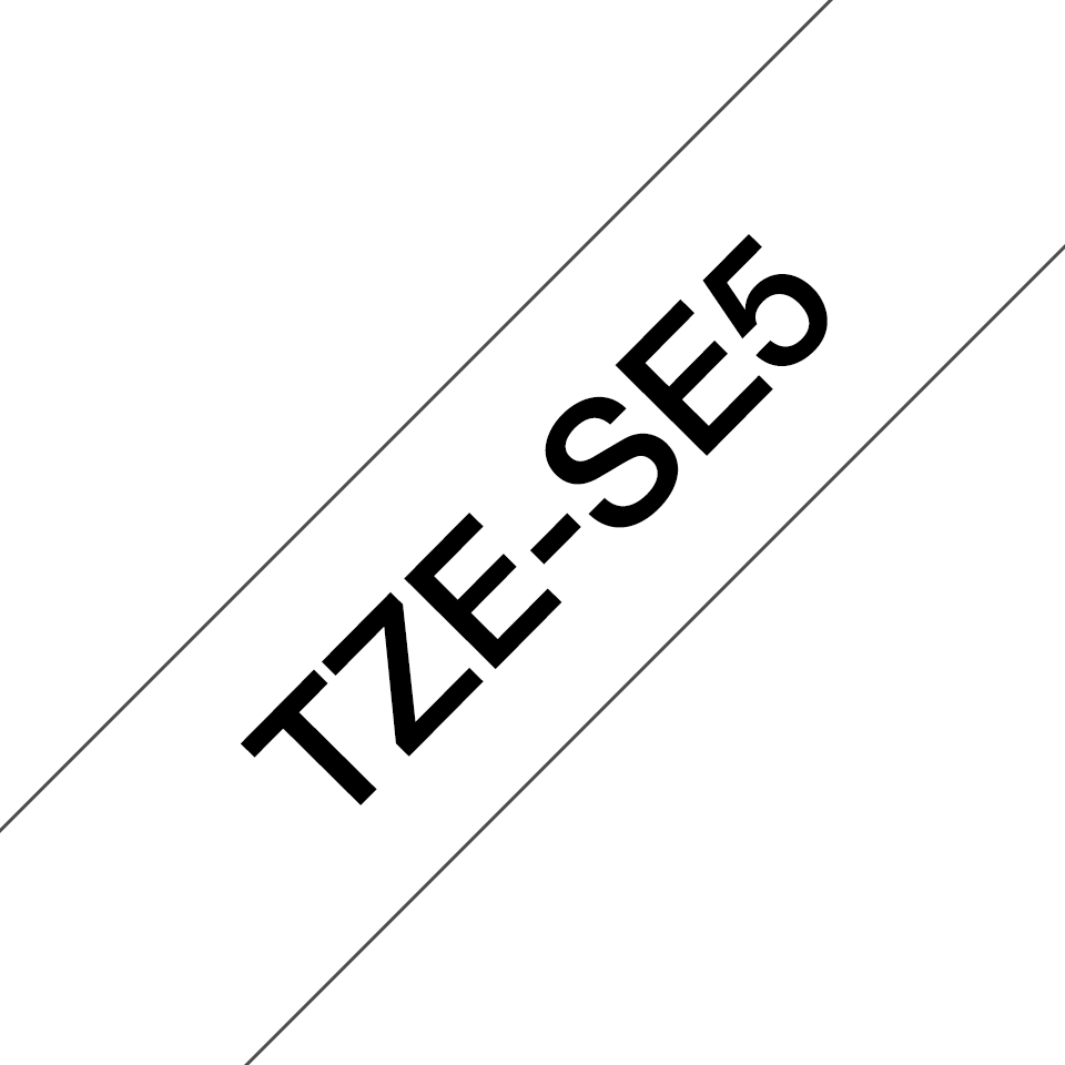 [TZESE5] Brother Sicherheitsband TZe-SE5 / TZESE5, schwarz auf weiß, 24 mm x 8 m