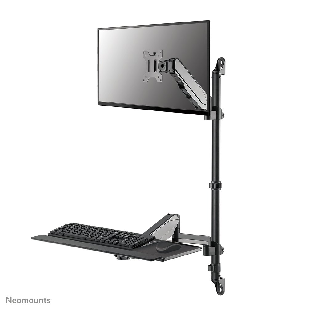 Neomounts WL90-325BL1 sit-stand workstation, 17 to 32 inch, up to 9 kg, VESA 75x75 to 100x100, Full motion