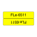 Brother FLe-6511 / FLE6511 die-cut flag labels, black on yellow, 21 x 45 mm, 72 labels