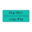 Étiquettes drapeaux prédécoupées Brother FLe-7511 / FLE7511, noir sur vert, 21 x 45 mm, 72 étiquettes