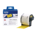 Brother DK-44605 / DK44605 continuous removable paper roll, black on yellow, 62 mm x 30.48 m