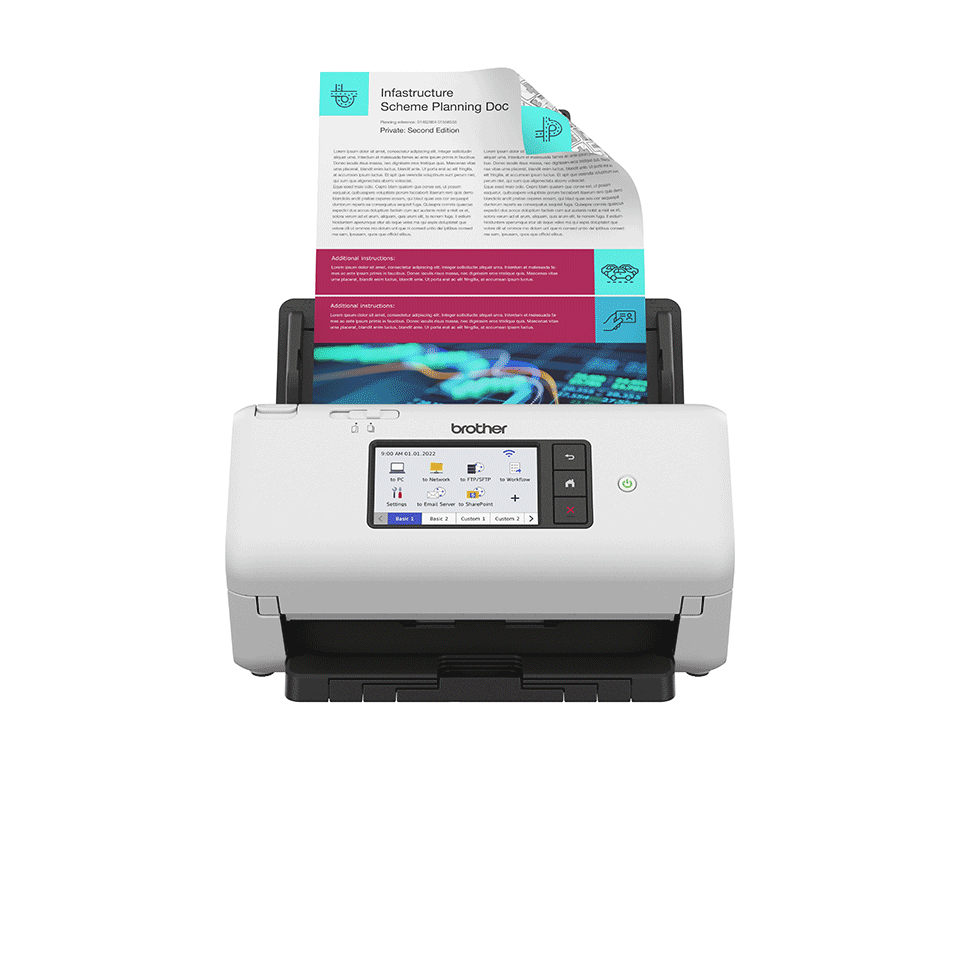 [ADS4700W] Brother ADS-4700W Dokumentenscanner, A4, 40 S./Min., Duplex, Netzwerk und WLAN